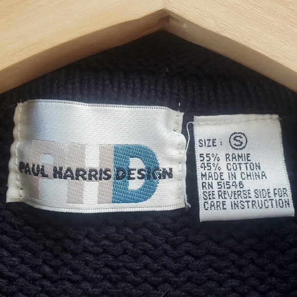 Paul Harris Design Ramie Cotton Blend Knit Crewneck Sweater S - Picture 6 of 7